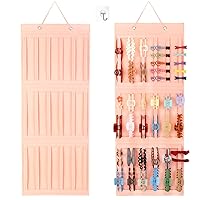 Hair Claw Clip Organizer Holder, Hanging Hair Claw Clips Holder for Women Girls, Claw Clip Hanger with Adhesive Hooks Hair Accessory Storage Decor for Room, Door, Closet, Wall