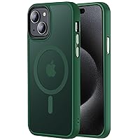 Tigowos for iPhone 15 Magnetic case Fits MagSafe 15FT Drop Resistant Skin Friendly Feeling Heavy Duty Shockproof Back Cover Fits iPhone 15 Phone Cases 6.1