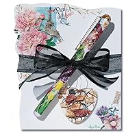 Lissom Design Note Pad and Pen Gift Set - Desk Set for Home or Office Memo Sheet Notepad and Pen, 2-Piece, from Paris with Love
