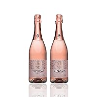 VINADA - Sparkling Rosé - Zero Alcohol Wine - 750 ml (2 Glass Bottles)