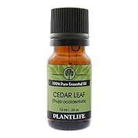 Plantlife Cedar Leaf Aromatherapy Essential Oil - Straight from The Plant 100% Pure Therapeutic Grade - No Additives or Fillers - 10 ml