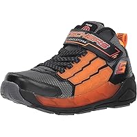 Skechers Kids Boy's Energy Lights - Gusto Glow 90710L (Little Kid/Big Kid) Black/Orange 11.5 Little Kid M