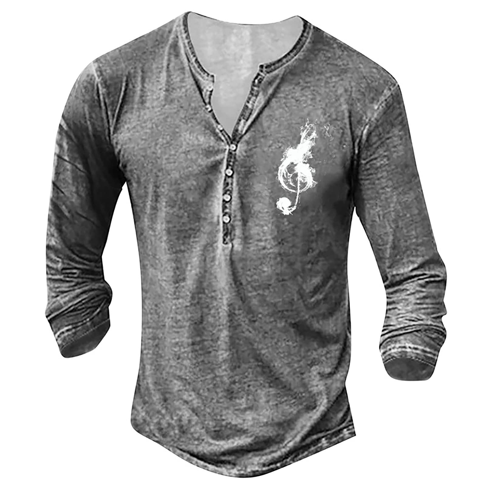 Buy Men's Casual Long Sleeve T-Shirt Vintage Raglan Button Up Henley Baseball  Shirts at