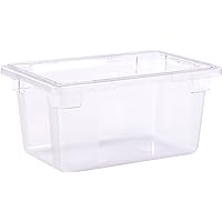 Carlisle FoodService Products Storplus Food Storage Container with Stackable Design for Catering, Buffets, Restaurants, Polycarbonate (Pc), 5 Gallons, Clear