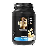 Maxler 100% Golden Whey Protein - 24g of Premium Whey Protein Powder per Serving - Pre, Post & Intra Workout - Fast-Absorbing Whey Hydrolysate, Isolate & Concentrate Blend - Banana and Cream 2 lbs