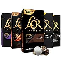 L'OR Espresso Capsules, 50 Count Variety Pack, Single-Serve Aluminum Coffee Capsules Compatible with the L'OR BARISTA System & Nespresso Original Machines