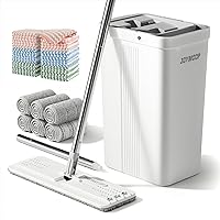 JOYMOOP Mop and Bucket with Wringer Set with Microfiber Cleaning Cloth, Househould Cleaning Tool of Floor Mop and Kitchen Towels