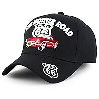 Route 66 The Mother Road Puff Embroidered Structured Baseball Cap