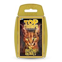 Top Trumps Awesome Animals Classics Card Game, Learn about the Snow Leopard, Black Rhino and the Sumatran Tiger in this educational pack, gift and toy for boys and girls aged 6 plus