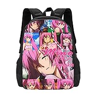 Anime Akame Ga Kill Mine Backpack Cartoon Large Capacity Backpacks Laptop Backpack Lightweight Canvas Shoulder bag Outdoor Travel 16-Inch Black