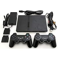 Sony PS2 SLIM Game System Gaming Console with 2 WIRELESS CONTROLLERS PLAYSTATION-2 (Renewed)