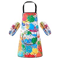 Kids Art Smock,Painting Apron for Toddler,Children Artist Smock with Pocket and Long Sleeves,Long Section,Waterproof