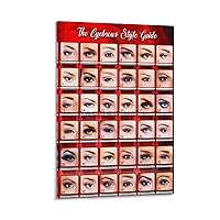 Eyebrow Shape Poster Eyebrow Threading Poster Decorative Poster on The Wall of Beauty Salon Canvas Wall Art Prints for Wall Decor Room Decor Bedroom Decor Gifts 12x18inch(30x45cm) Frame-Style