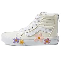 Vans Unisex-Child Sk8-hi Zip Flower (Little Kid) Sneaker