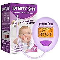 Premom 20 Quantitative Ovulation Test Strips + Basal Body Thermometer for Ovulation Tracking EBT 380