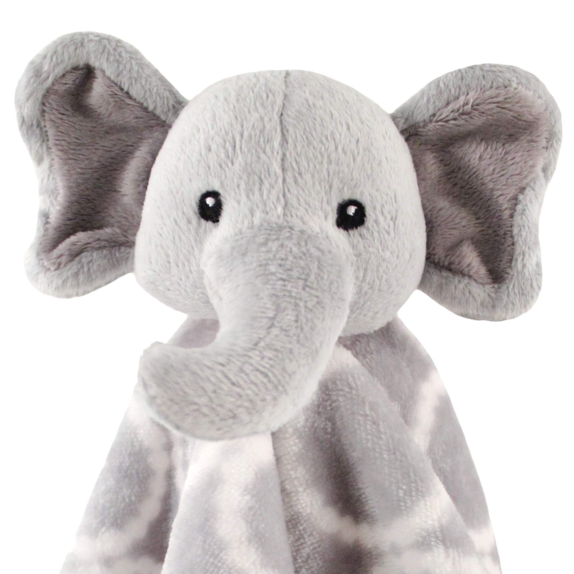 Hudson Baby Unisex Baby Animal Face Security Blanket, Elephant, One Size