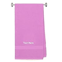 Personalized Terry Natural Cotton Towel for Beach - Personalized Named Towels - Lavender 660 GSM Tickness
