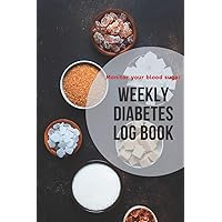 Monitor your blood sugar, Weekly Diabetes Log Book: 100 weeks, 2 years journal, dairy,for diabetes patient , men, women, daily tracking, recording, 8 ... 6x9 inches, monitor your wellness, sugar cup