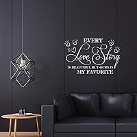 Every Love Story is Beautiful But Ours is My Favorite Wall Decal for Office Peel and Stick Wall Decals Inspirational Quote Inspirational Sayings for Home School Wall Decorations 22 Inch