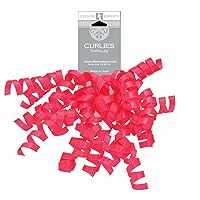 Jillson Roberts 6-Count Self-Adhesive Grosgrain Curly Bows Available in 15 Colors, Magenta