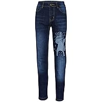 Kids Boys Jeans Unicorn Dab Denim Dark Blue Stretchy Pants Trousers 5-14 Year