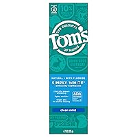 Natural Simply White Fluoride Toothpaste, Clean Mint, 4.7 oz. (Packaging May Vary)