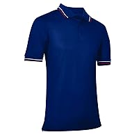 CHAMPRO Men's Short Umpire Polo Shirt, Navy, Large
