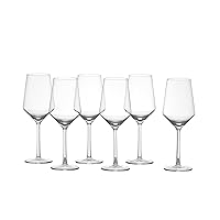 Schott Zwiesel Tritan Crystal Glass Pure Stemware Collection Sauvignon Blanc/Rose/Tasting, White Wine Glass, 13.8-Ounce, 6 Count (Pack of 1), Clear