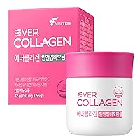 Ever Collagen in&UP Biotin Cell, Low Molecular Marine Fish Collagen Peptides Tablets with Vitamin Selenium Supplements - Healthy Skin, Hair, Nail for Women - Antioxidant Supplement