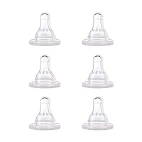 NUK First Essentials Replacement Baby Bottle Nipples, 6 Pack