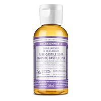 Dr. Bronner’s - Pure-Castile Liquid Soap (Lavender, 2 ounce) - Made with Organic Oils, 18-in-1 Uses: Face, Body, Hair, Laundry, Pets and Dishes, Concentrated, Vegan, Non-GMO