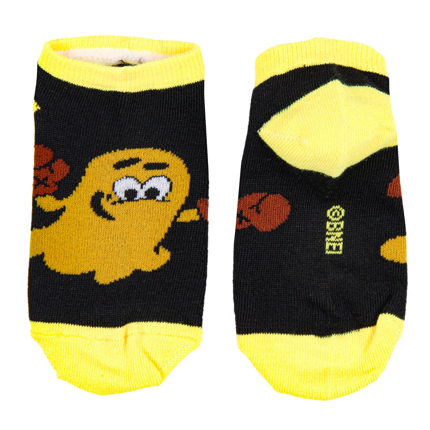Bioworld Pac-Man Multi-Character Design Kids Ankle No-Show Socks 4 Pairs