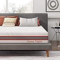 Sweetnight Queen Mattress, 10 Inch Gel Memory Foam Mattress in a Box for Cooling Sleep, Flippable Mattress with Two Firmness Preference, Pressure Relieving, CertiPUR-US Certified, Gray+white