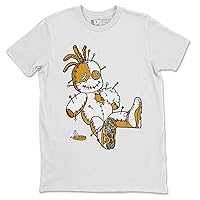 Graphic Tees Voodoo Doll Design Printed 13 Wheat Sneaker Matching T-Shirt