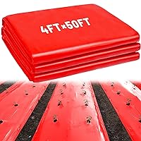 4ft X 50ft Red Mulch Garden Plastic Film, 2 Mil Red Plastic Mulch Film Embossed Red Grow Film for Strawberries, Tomatoes, Peppers (4ft X 50ft)