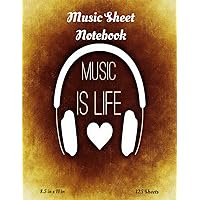 Guitar Tab Notebook: 6 String Guitar Chord and Tab Sheet Notebook for Hobby Guitar Players, Musicians, Teachers and Students (8.5