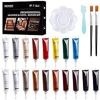 18 Colors Leather and Vinyl Repair Kit for Refurbishing Upholstery, Couch, Boat, Car Seat, Shoes and Jacket - Leather Dye Kit - A Simple and Convenient Leather Repair Solution
