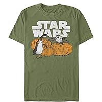 STAR WARS Men's The Last Jedi Happy Halloween PORG Logo T-Shirt