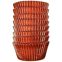 Foil Baking Cups, Greaseproof, Non-Stick for Easy Removal of Cupcakes and Muffins, Attractive Wrappers for a Professional Look, Red Foil, Petite (Pack of 96)