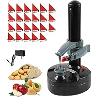 Electric Potato Peeler with 23 Replacement Blades Rotato Express Stainless Steel Automatic Rotating Fruits Fruit Potato Peeler Vegetables Cutter Apple Paring Machine Kitchen Peeling Tool