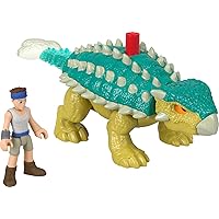 Fisher-Price Imaginext Jurassic World Dinosaur Toy Bumpy & Ben Figure Set for Preschool Pretend Play Ages 3+ Years