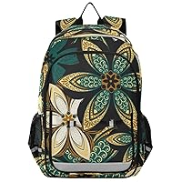 ALAZA Green Gloden Flower Casual Backpack Travel Daypack Bookbag