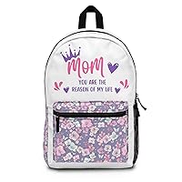 Backpack - with Mom you are the reason of my life desing.with Flowers