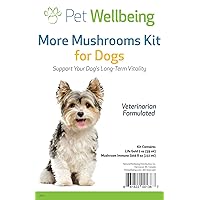 Pet Wellbeing More Mushrooms Kit for Dogs with Cancer - Immune System Support and Antioxidant Protection - Turkey Tail, Reishi, Maitake, Astragalus, Blessed Thistle, Sheep Sorrel