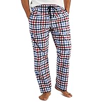 Hanes Men's Woven Pajama Pant, Red/Blue Plaid, X-Large