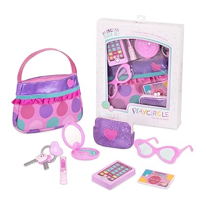 Play Circle – Makeup & Beauty Set – Dress Up Fashion Accessories – Pretend Play – Toys For Kids – Ages 3 Years Old & Up – Princess Purse Set