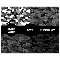 Army Camo Vinyl Permanent Adhesive Black Camo Vinyl Bundle 2 Sheets 12x12 Works w All Craft Cutters