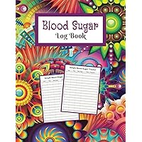 Simple Blood Sugar Log Book: Multicolor Log Book for Recording Blood Sugar Readings, 8.5