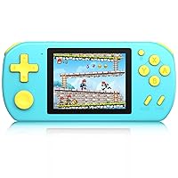 Handheld Games for Kids Adults with Built in 268 Classic Retro Video Games,3.0'' Color Screen Rechargeable Portable Arcade Gaming Player,Boys Girls Travel Electronics Toys Birthday Gift (Blue)