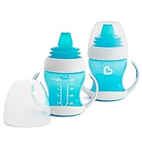 Munchkin® Gentle™ Transition Sippy Trainer Cup, 4 Ounce, 2 Pack, Blue